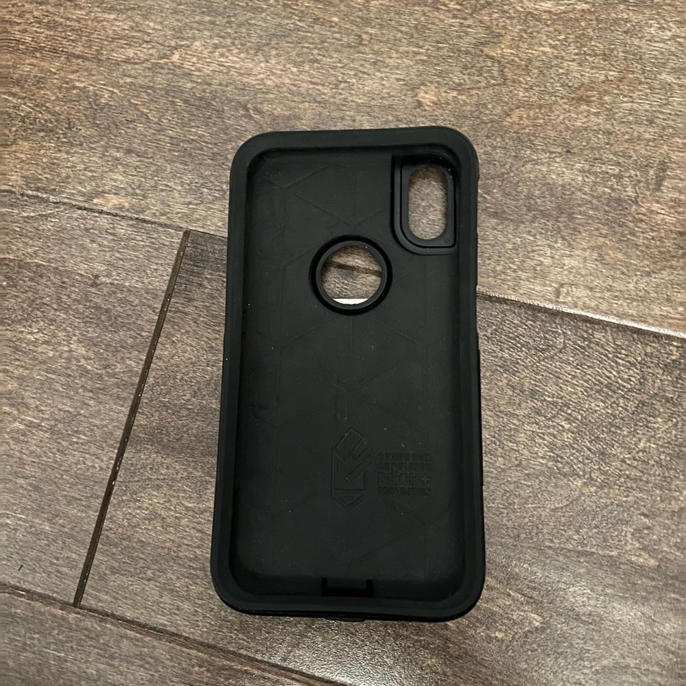 COPY - Black otter box case with pink credit card holder on back